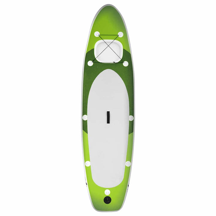 oppusteligt paddleboardsæt 300x76x10 cm grøn