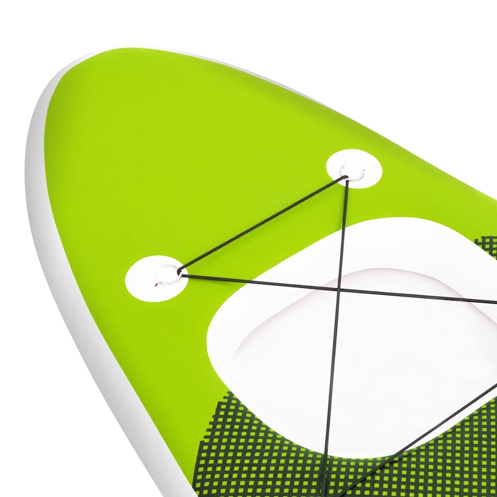 oppusteligt paddleboardsæt 300x76x10 cm grøn