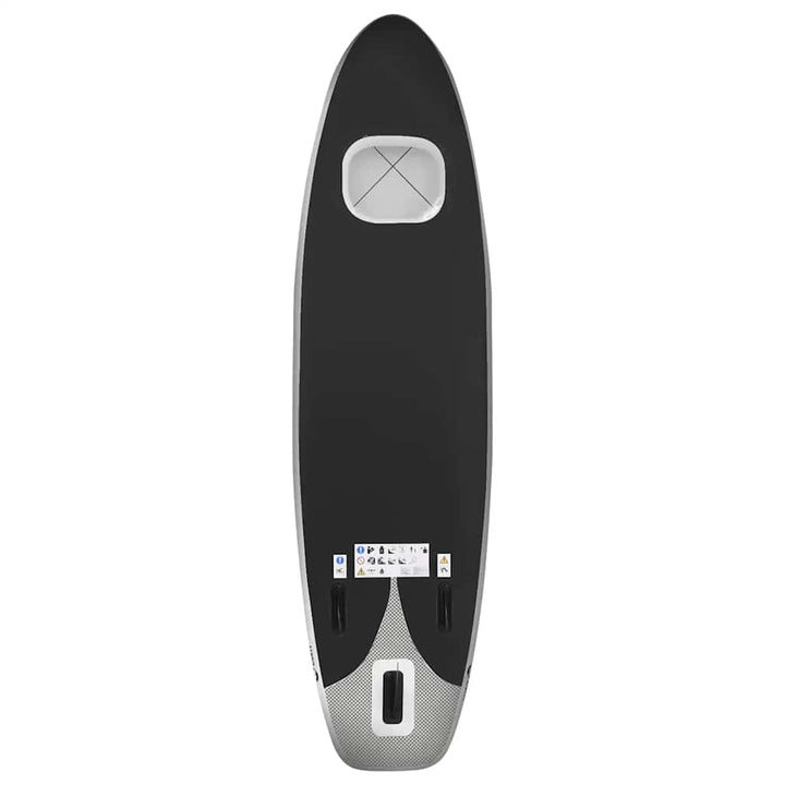 oppusteligt paddleboardsæt 300x76x10 cm sort