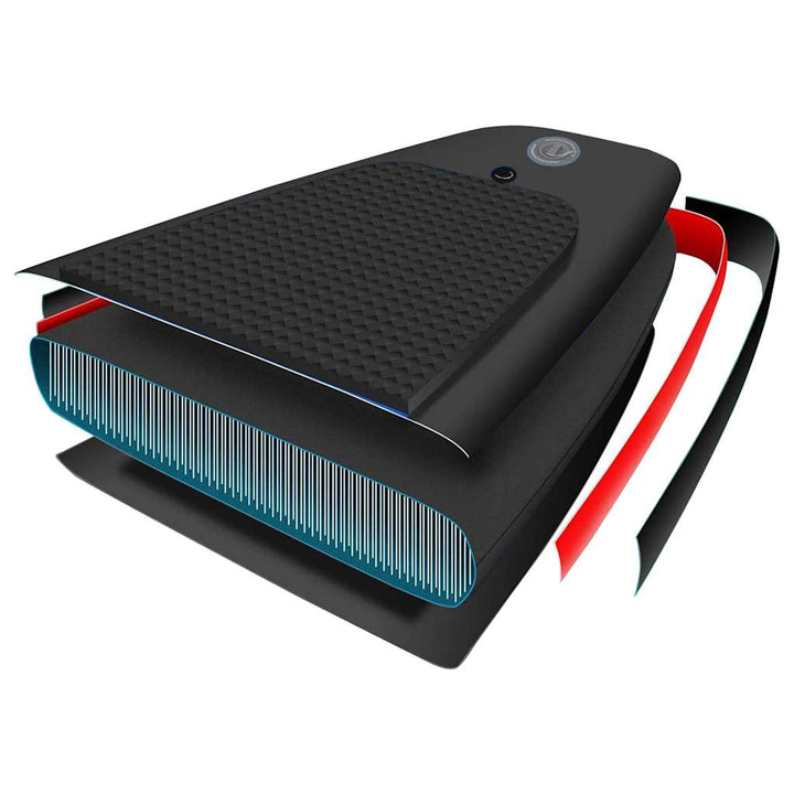 oppusteligt paddleboardsæt 300x76x10 cm sort
