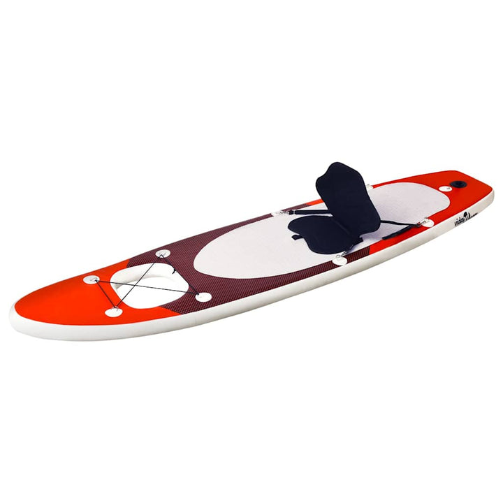 oppusteligt paddleboardsæt 330x76x10 cm rød