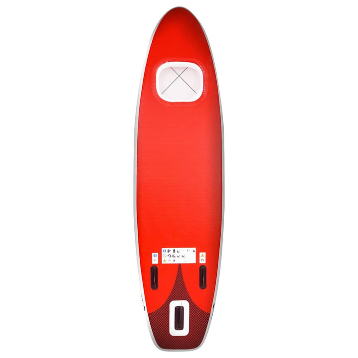 oppusteligt paddleboardsæt 330x76x10 cm rød
