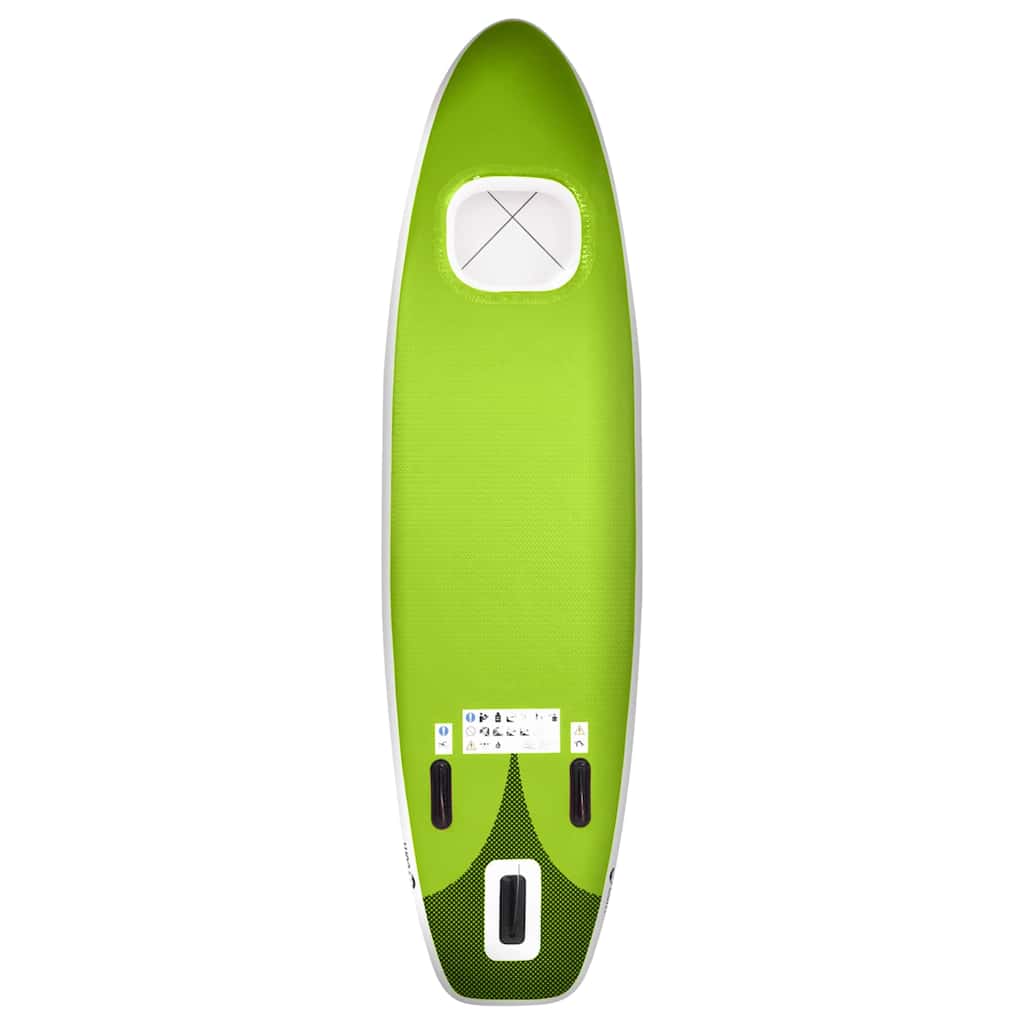 oppusteligt paddleboardsæt 330x76x10 cm grøn