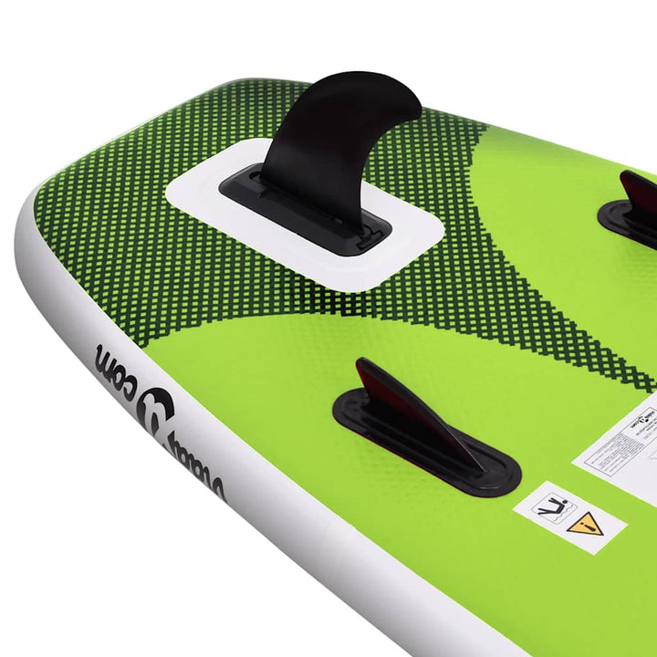 oppusteligt paddleboardsæt 330x76x10 cm grøn