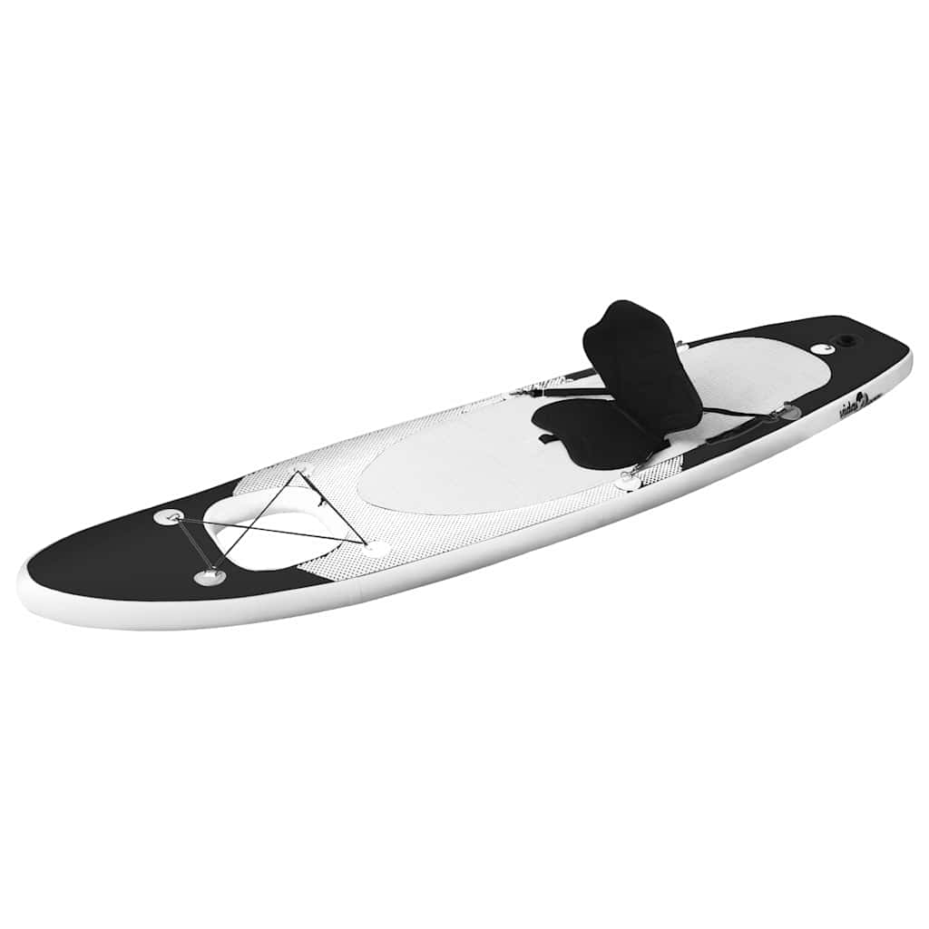 oppusteligt paddleboardsæt 330x76x10 cm sort