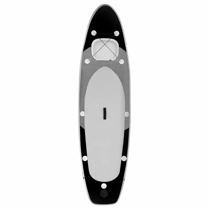oppusteligt paddleboardsæt 330x76x10 cm sort