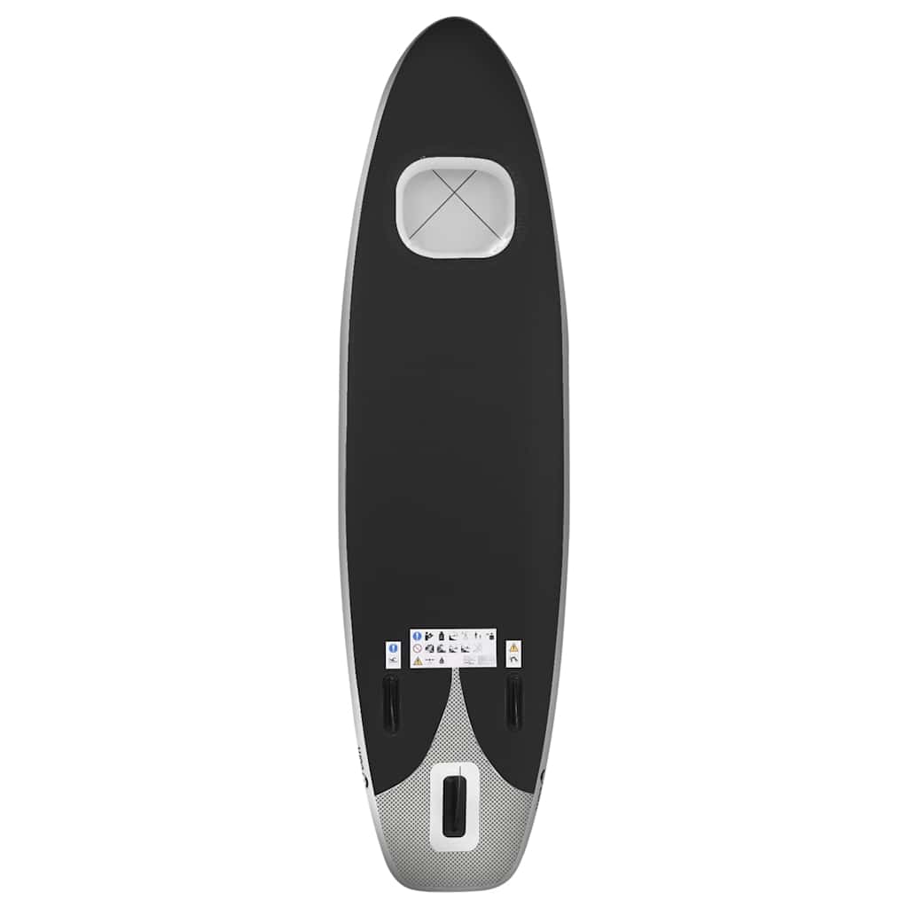 oppusteligt paddleboardsæt 330x76x10 cm sort