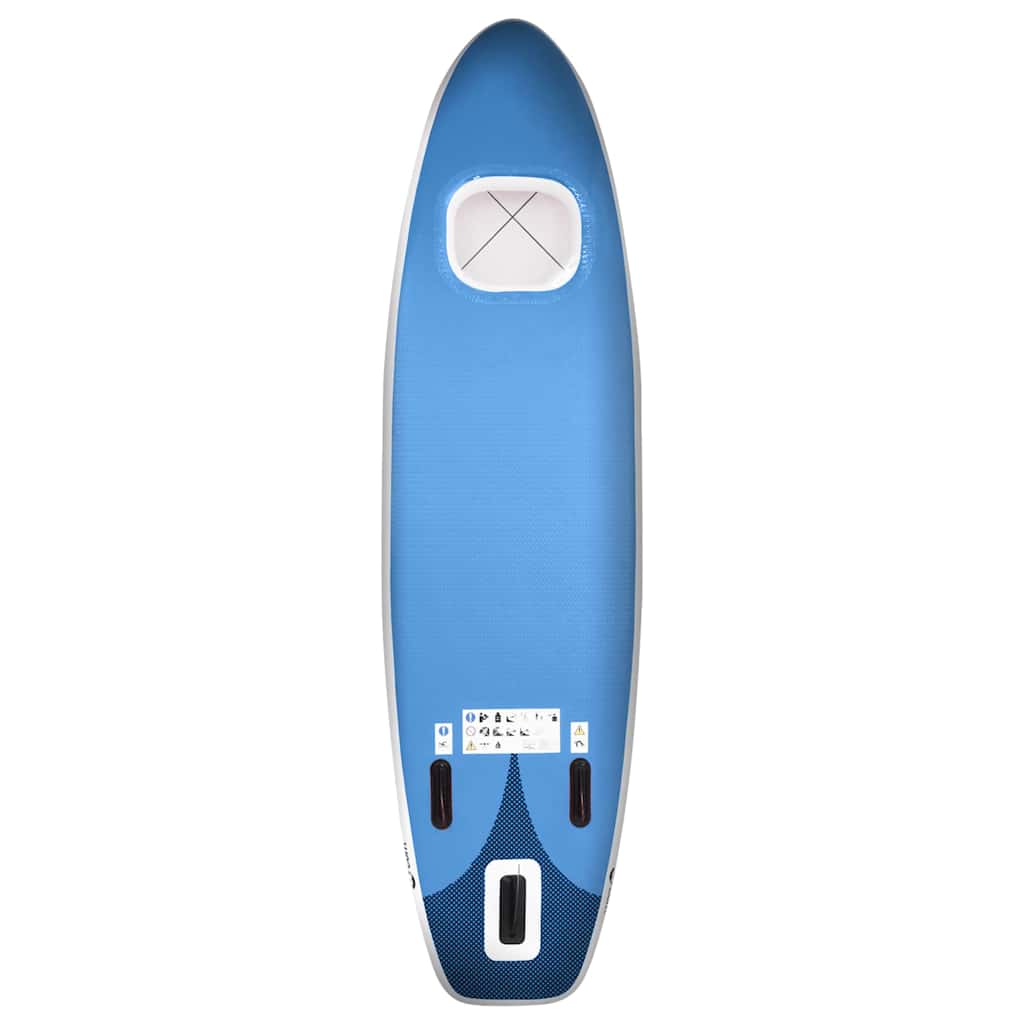 oppusteligt paddleboardsæt 360x81x10 cm havblå