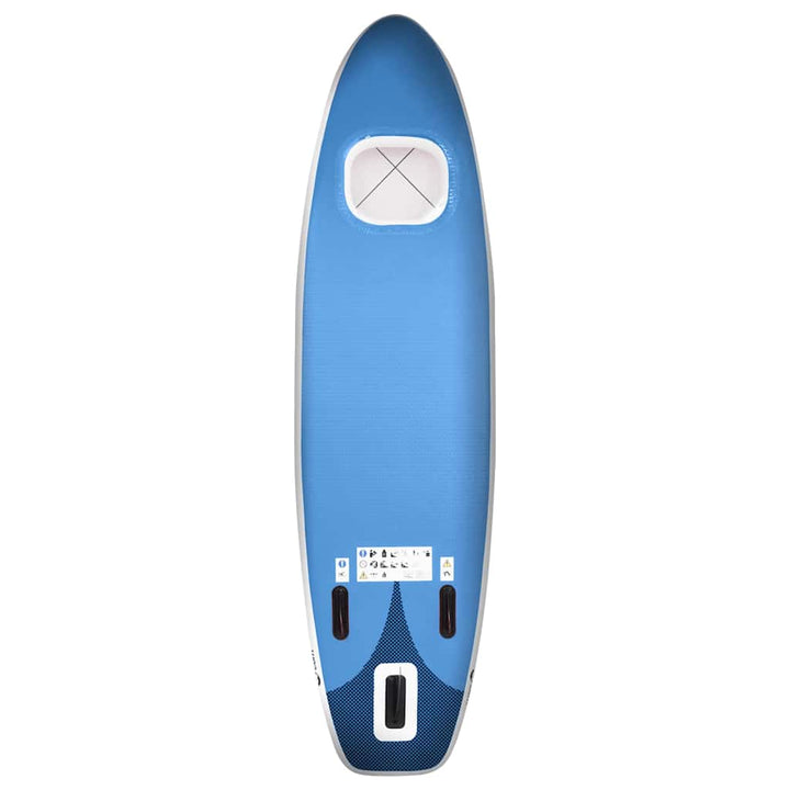 oppusteligt paddleboardsæt 360x81x10 cm havblå