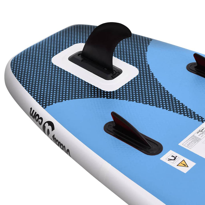 oppusteligt paddleboardsæt 360x81x10 cm havblå