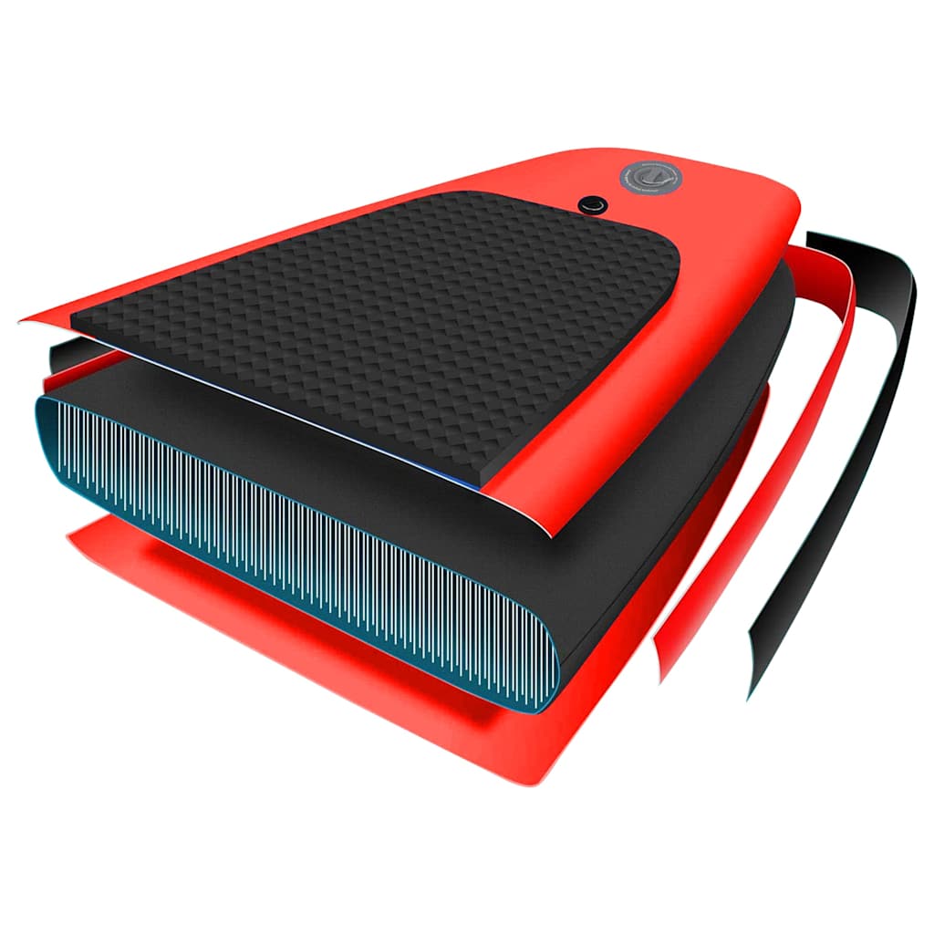 oppusteligt paddleboardsæt 360x81x10 cm rød