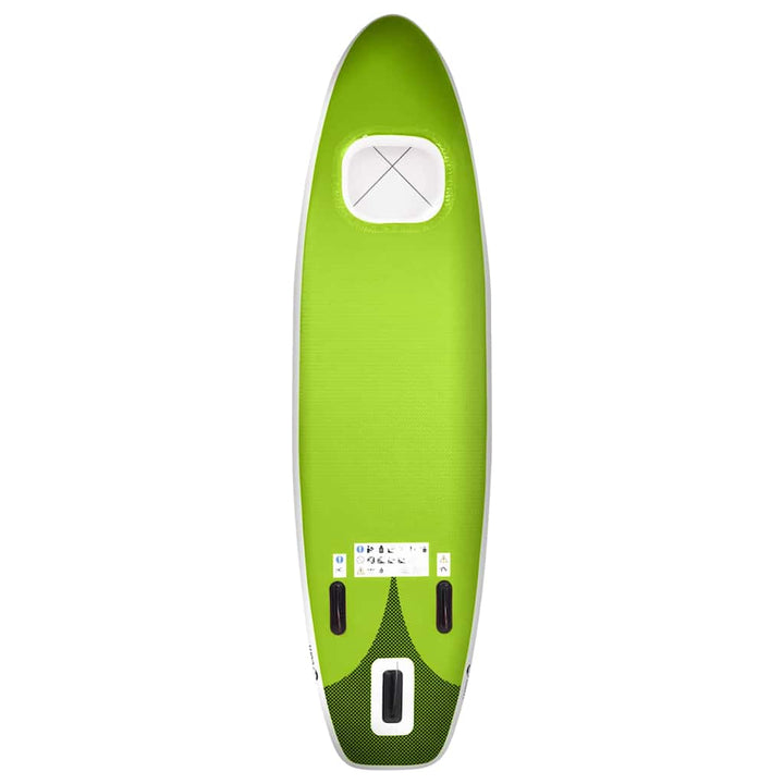 oppusteligt paddleboardsæt 360x81x10 cm grøn