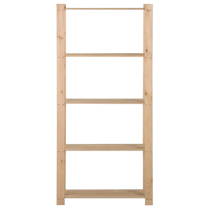 opbevaringsreol i 5 niveauer 80x28,5x170 cm massivt fyrretræ