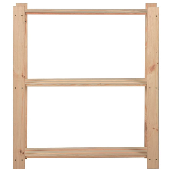 opbevaringsreol i 3 niveauer 80x28,5x90 cm massivt fyrretræ