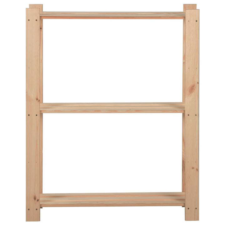 opbevaringsreol i 3 niveauer 60x28,5x90 cm massivt fyrretræ