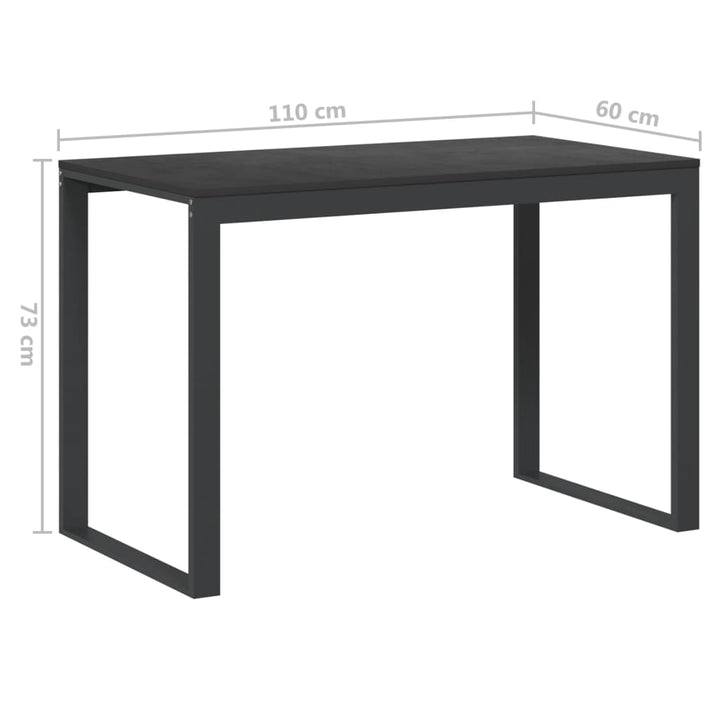 computerbord 110x60x73 cm spånplade sort