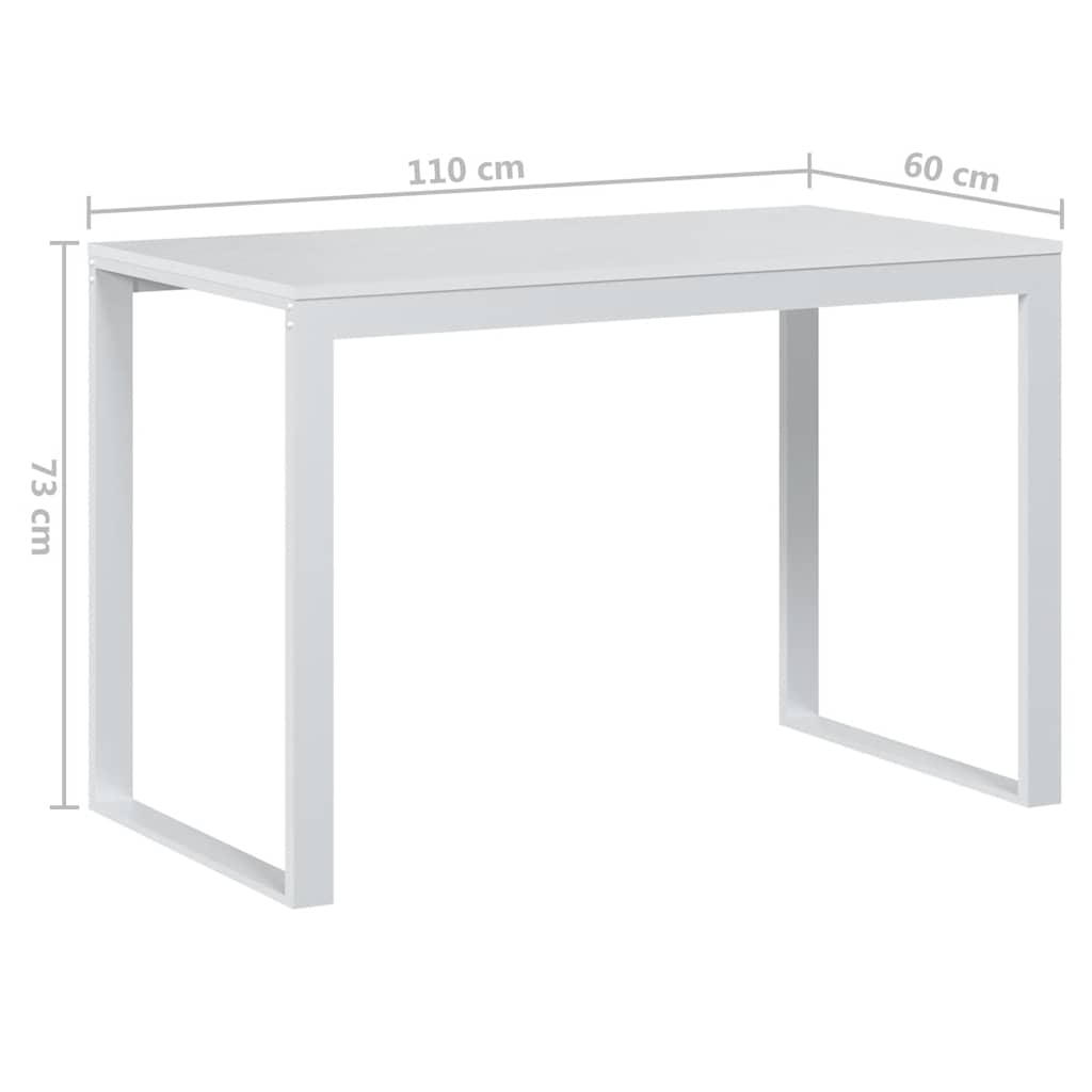 computerbord 110x60x73 cm spånplade hvid