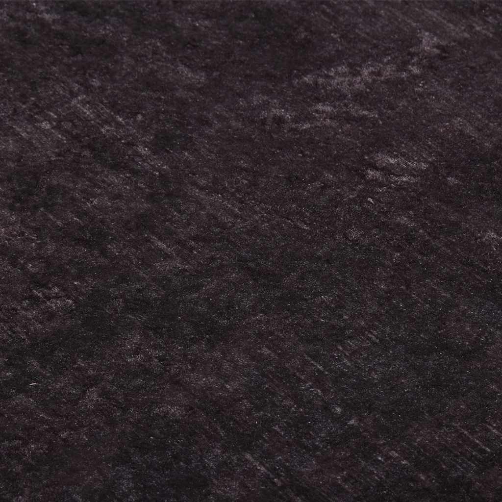 gulvtæppe 160x230 cm vaskbart sort og guld