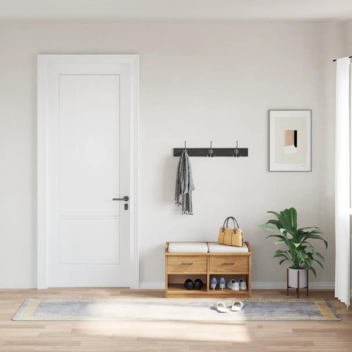 gulvtæppe 80x300 cm vaskbart grå