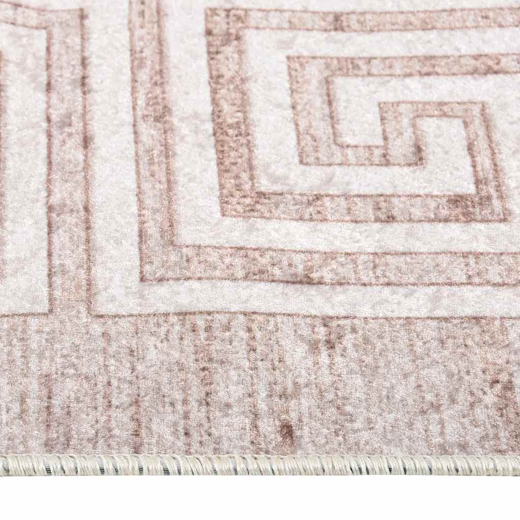 gulvtæppe 120x180 cm vaskbart beige