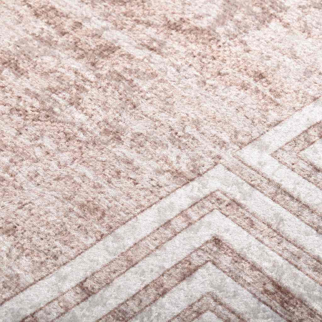 gulvtæppe 120x180 cm vaskbart beige