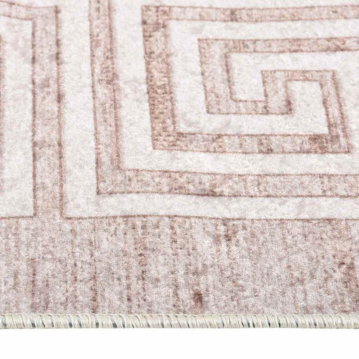 gulvtæppe 160x230 cm skridsikkert og vaskbart beige