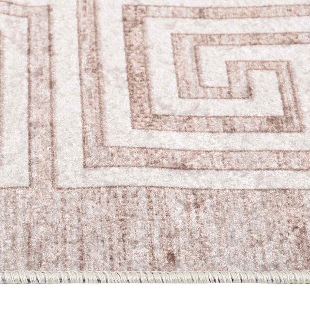 gulvtæppe 190x300 cm vaskbart beige