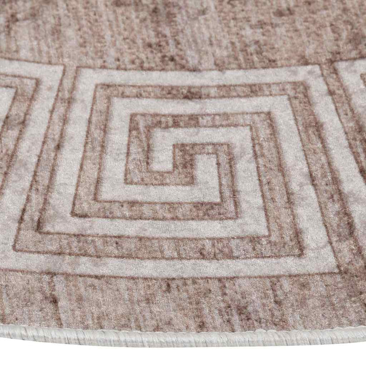 gulvtæppe 120 cm vaskbart beige