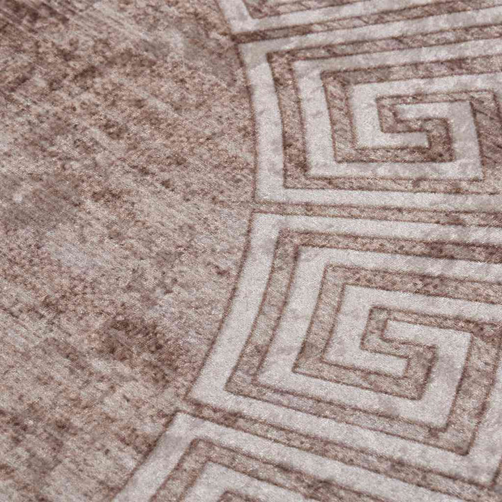gulvtæppe 120 cm vaskbart beige