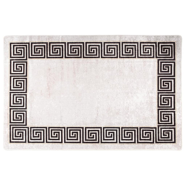 gulvtæppe 80x150 cm vaskbart lys beige
