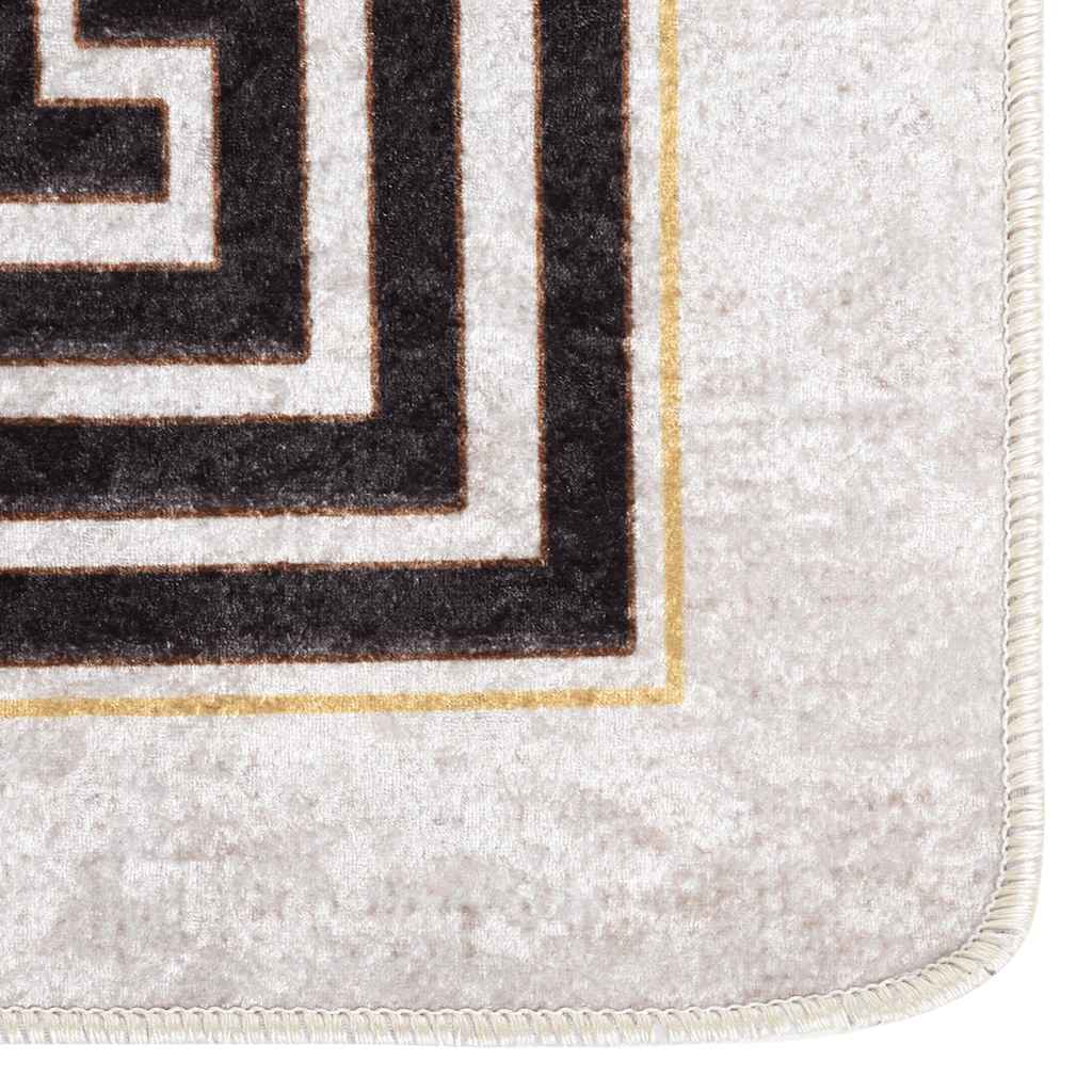 gulvtæppe 80x150 cm vaskbart lys beige