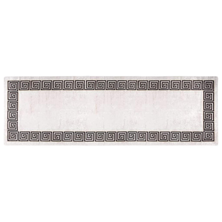 gulvtæppe 80x300 cm vaskbart lys beige