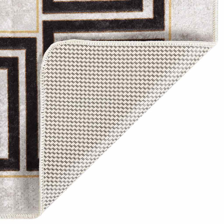 gulvtæppe 120x180 cm vaskbart lys beige