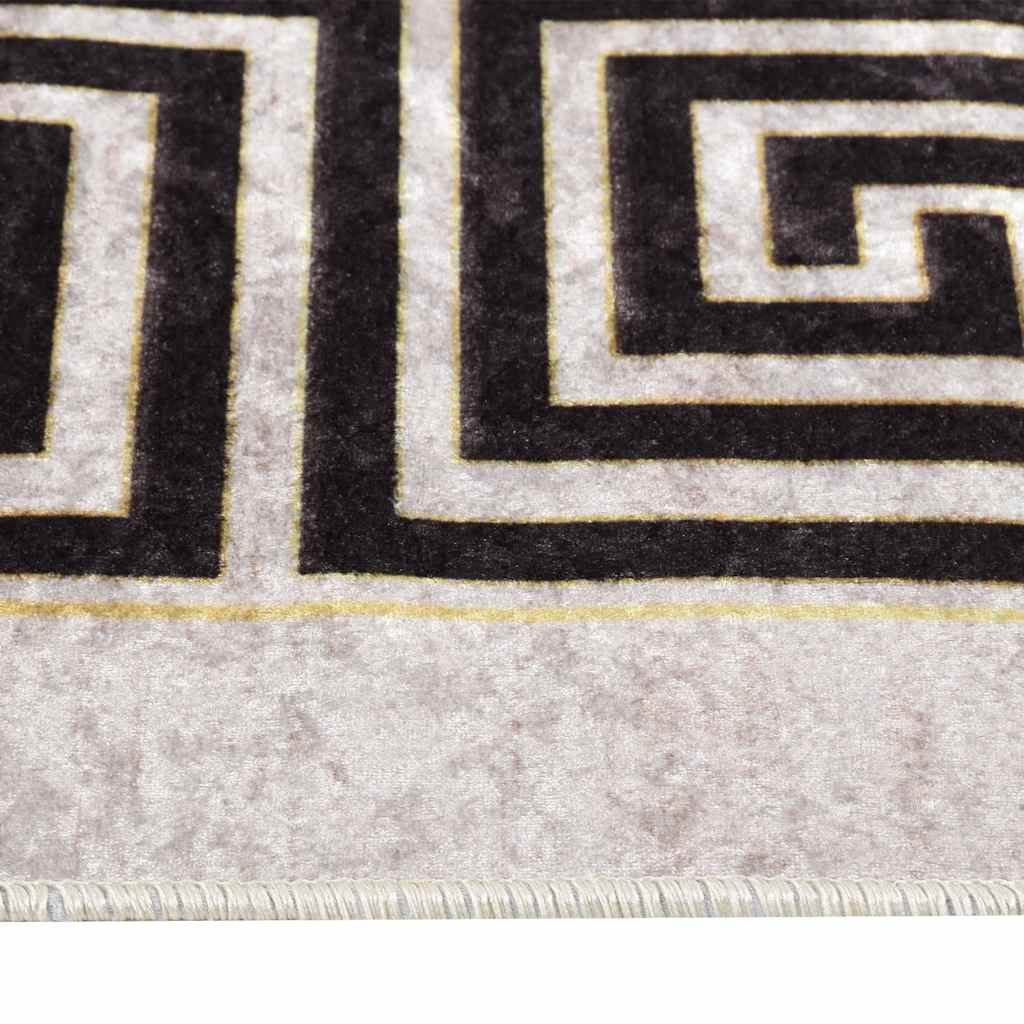 gulvtæppe 120x180 cm vaskbart lys beige
