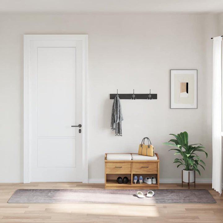 tæppe 80x300 cm vaskbart grå