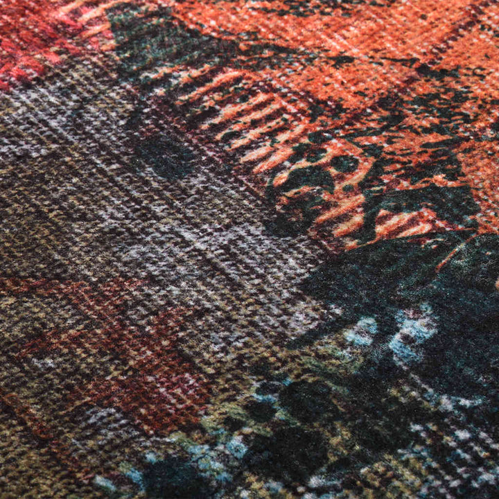 gulvtæppe 160x230 cm vaskbart patchworkdesign