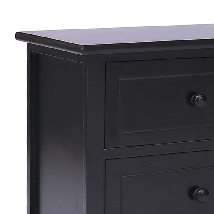 tv-bord 108x30x40 cm massivt kejsertræ sort