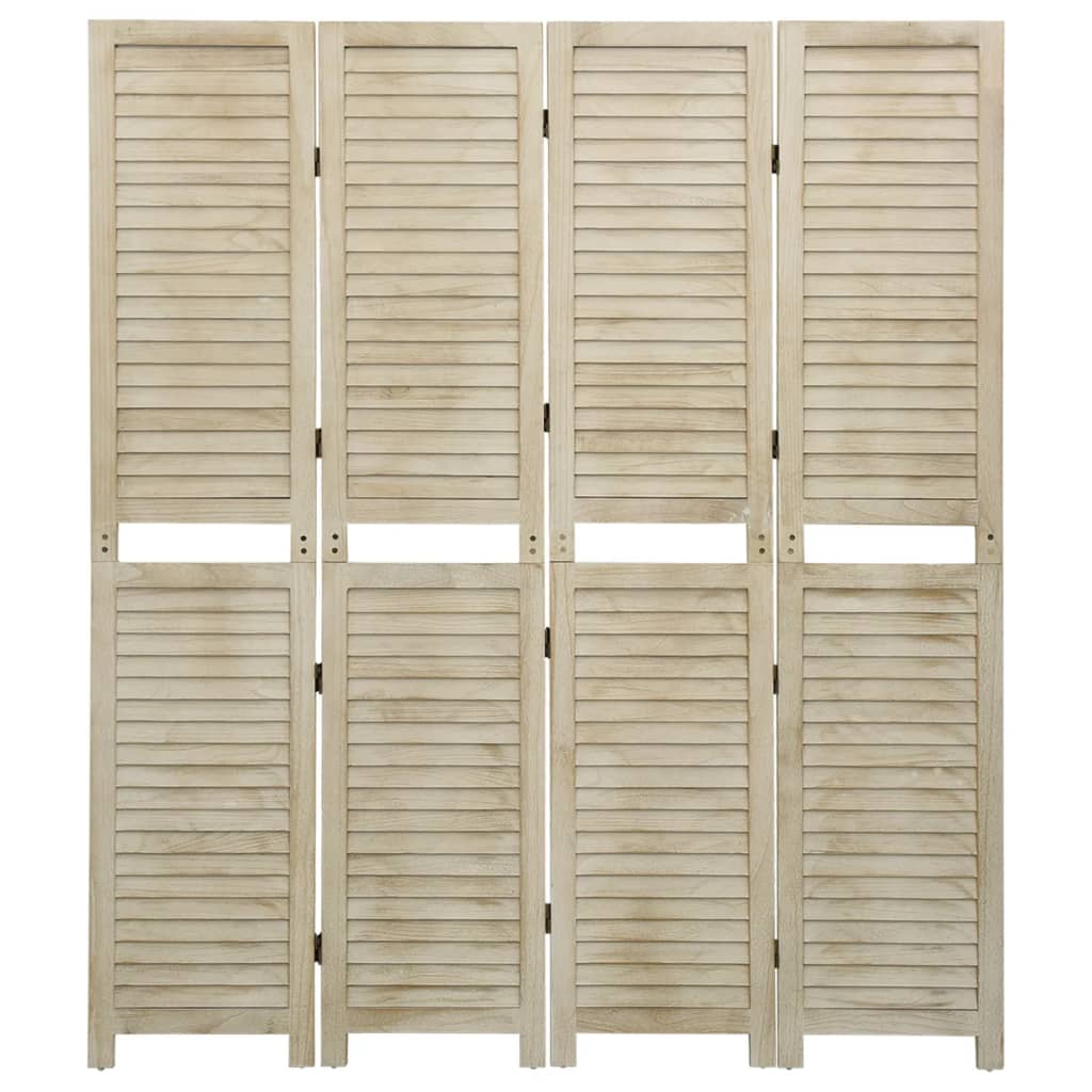 4-panels rumdeler 140x165 cm massivt kejsertræ