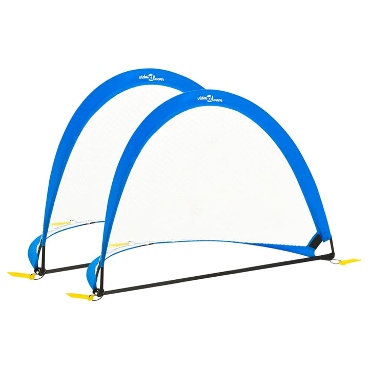 børnefodboldmål 2 stk. med opbevaringstaske 119x82x84,5 cm