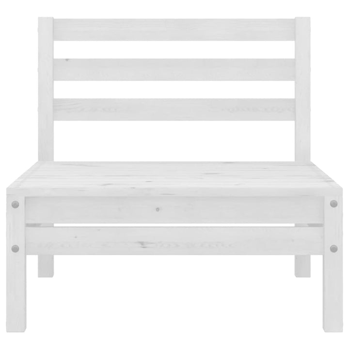 midtermodul til havesofa massivt fyrretræ hvid