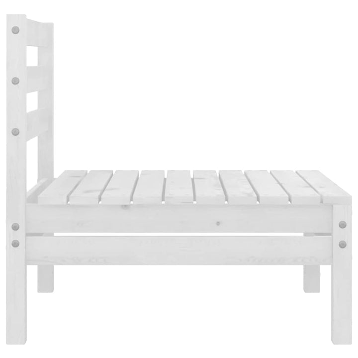 midtermodul til havesofa massivt fyrretræ hvid
