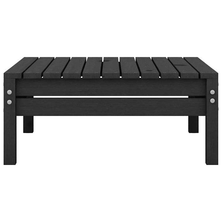 haveskammel massivt fyrretræ sort