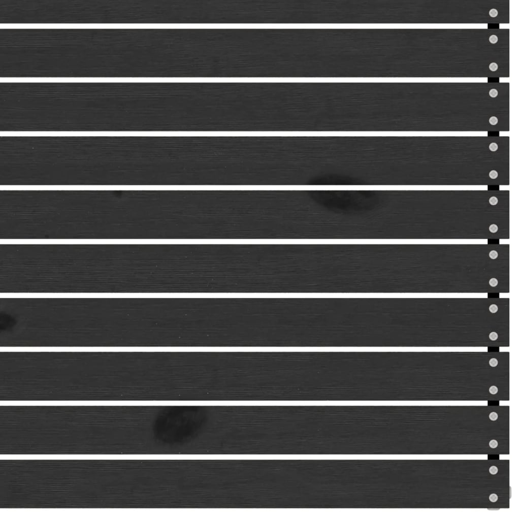 midterdel til havesofa 2 stk. massivt fyrretræ sort