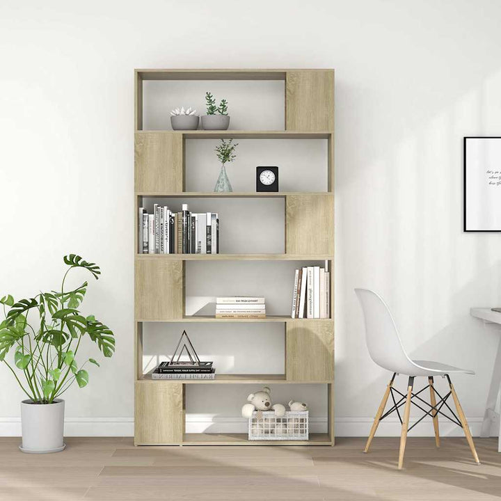 bogskab/rumdeler 100x24x188 cm sonoma-eg