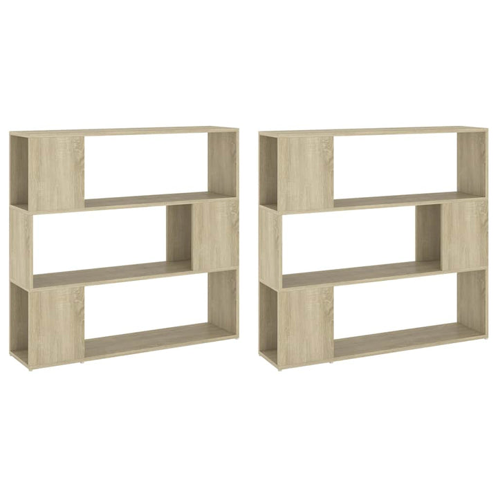 bogskab/rumdeler 100x24x188 cm sonoma-eg