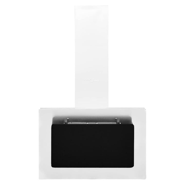 væghængt emhætte 60 cm rustfrit stål og hærdet glas sølvfarvet