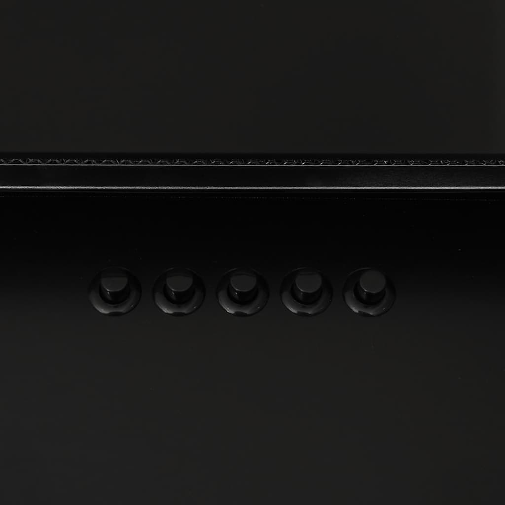 væghængt emhætte 60 cm rustfrit stål og hærdet glas sort