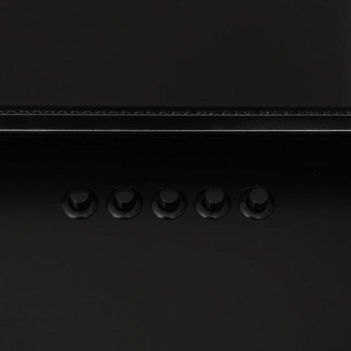 væghængt emhætte 60 cm rustfrit stål og hærdet glas sort