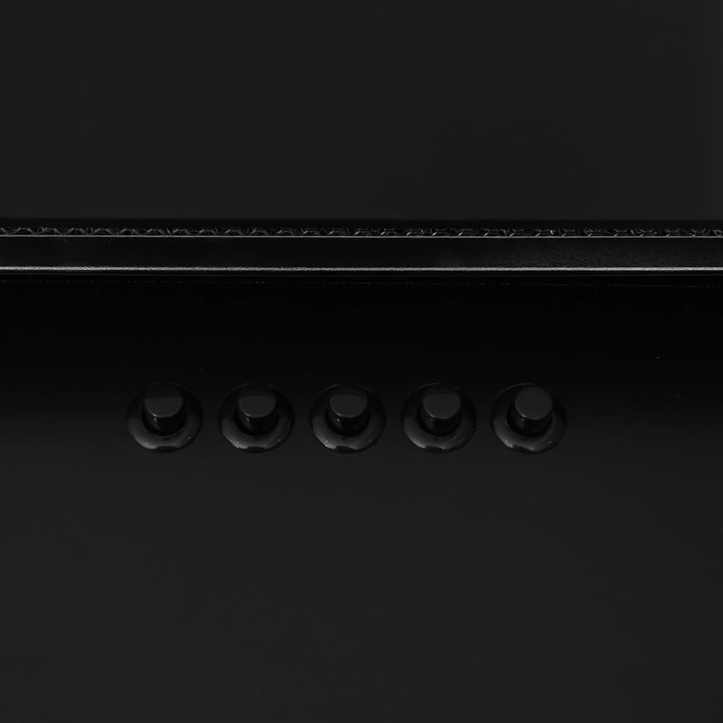 væghængt emhætte 90 cm rustfrit stål og hærdet glas sort