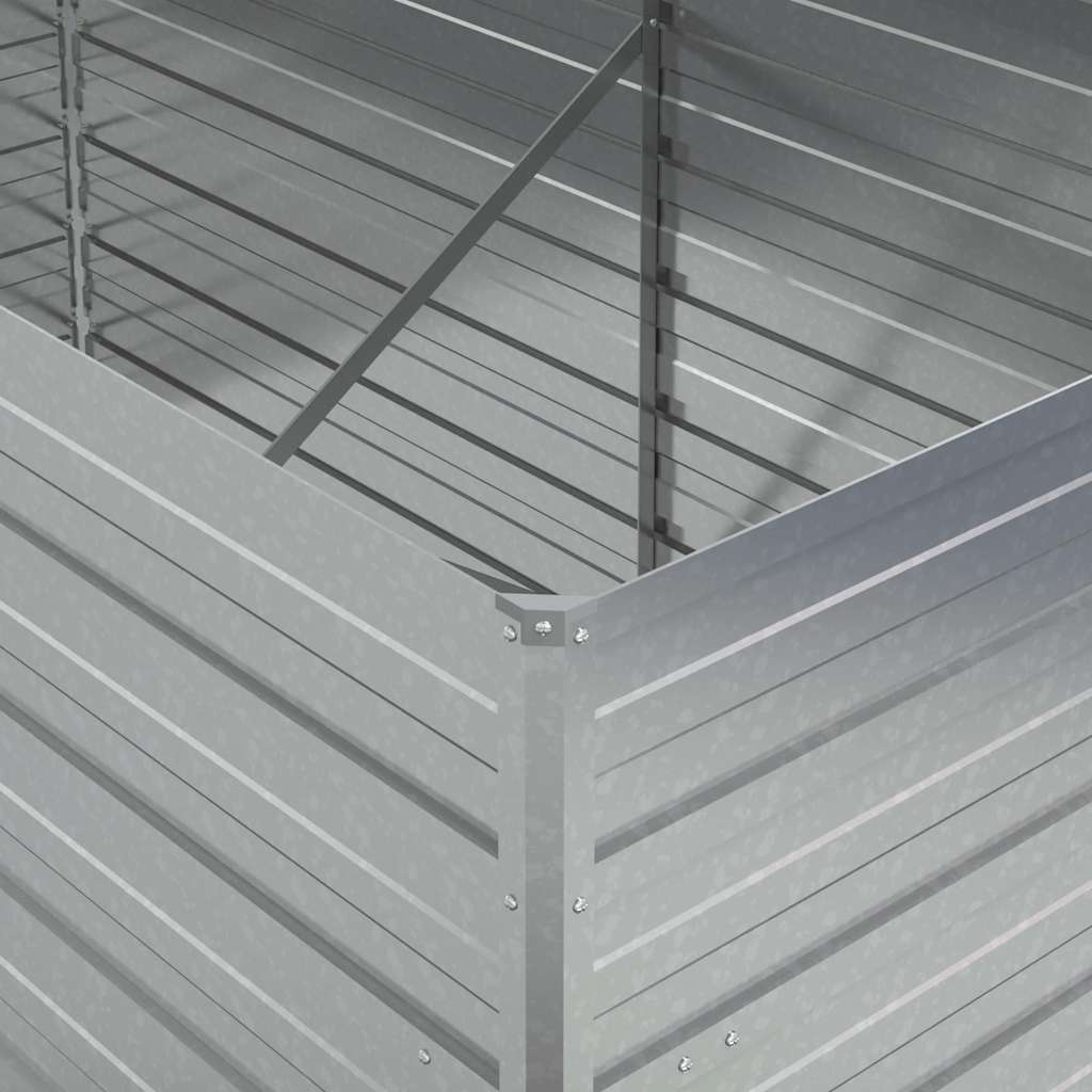 højbed 160x80x77 cm galvaniseret stål sølvfarvet